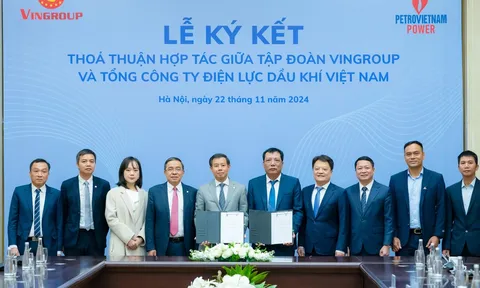 Tập đoàn Vingroup và Tổng Công ty Điện lực Dầu khí Việt Nam hợp tác phát triển hạ tầng năng lượng xanh