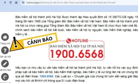 Cảnh báo giả mạo đường dây nóng của BHXH Hà Nội