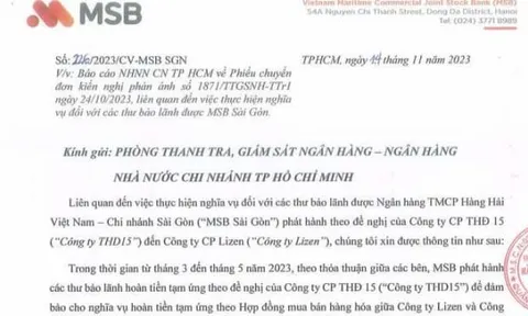 Bài 2: Ngân hàng MSB Sài Gòn báo cáo gì cho Ngân hàng Nhà nước về việc bị “tố” bội tín