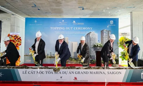 Grand Marina, Saigon cất nóc toà Sea bao gồm khu căn hộ hàng hiệu Marriott và JW Marriott