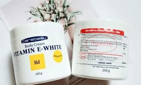 Không đảm bảo chất lượng, Kem dưỡng da Vitamin E Carebeau – Trắng bị thu hồi toàn quốc