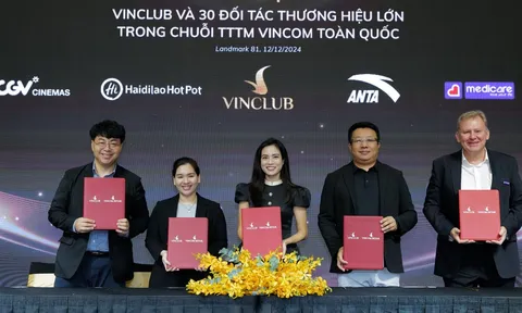VinClub hợp tác với hơn 30 thương hiệu hàng đầu trong hệ thống TTTM Vincom, mở rộng đặc quyền cho khách hàng thân thiết