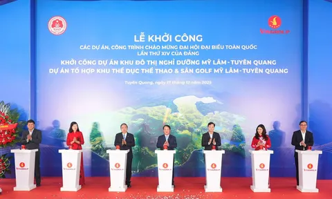 Vingroup khởi công đô thị nghỉ dưỡng suối khoáng và tổ hợp thể dục thể thao Mỹ Lâm - Tuyên Quang 