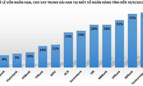 Tỷ lệ vốn ngắn hạn, cho vay trung dài hạn tại các ngân hàng hiện ra sao?