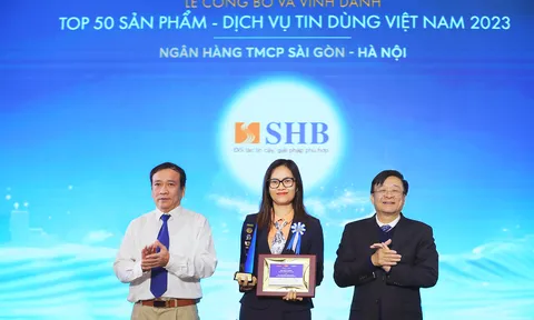 Thẻ tín dụng SHB VISA Platinum được vinh danh Top 50 sản phẩm dịch vụ tin dùng Việt Nam 2023